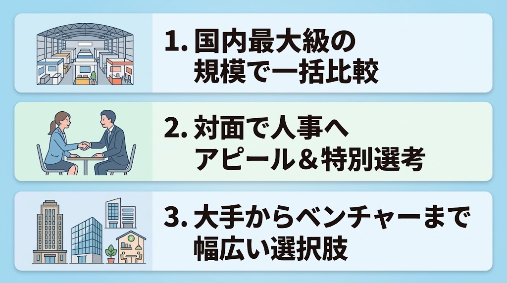東京の就活イベント・合同説明会のメリット