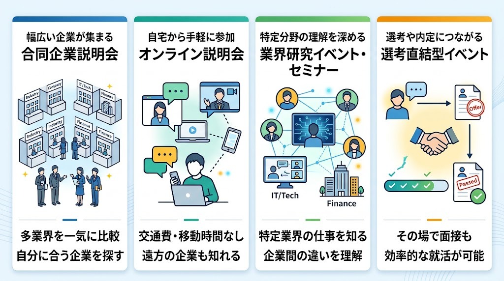 就活イベントの種類