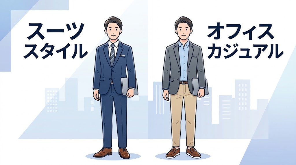 就活イベントに行く男性の服装例