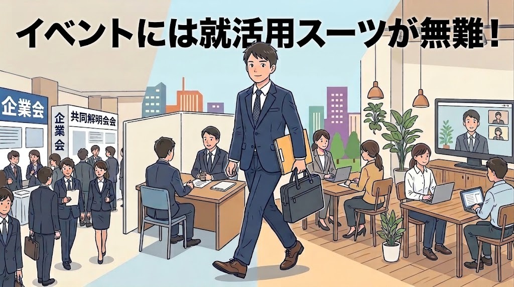 就活イベントは就活用スーツが無難