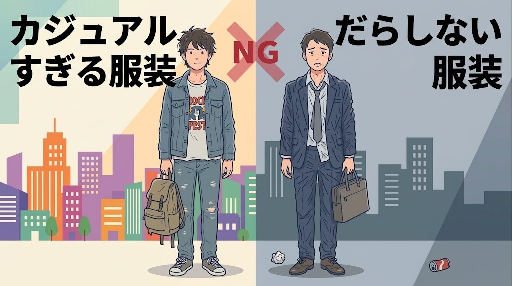 就活イベントでは避けたい服装例