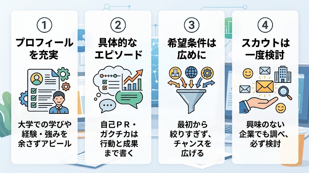 逆求人サイトで内定へつなげるコツ