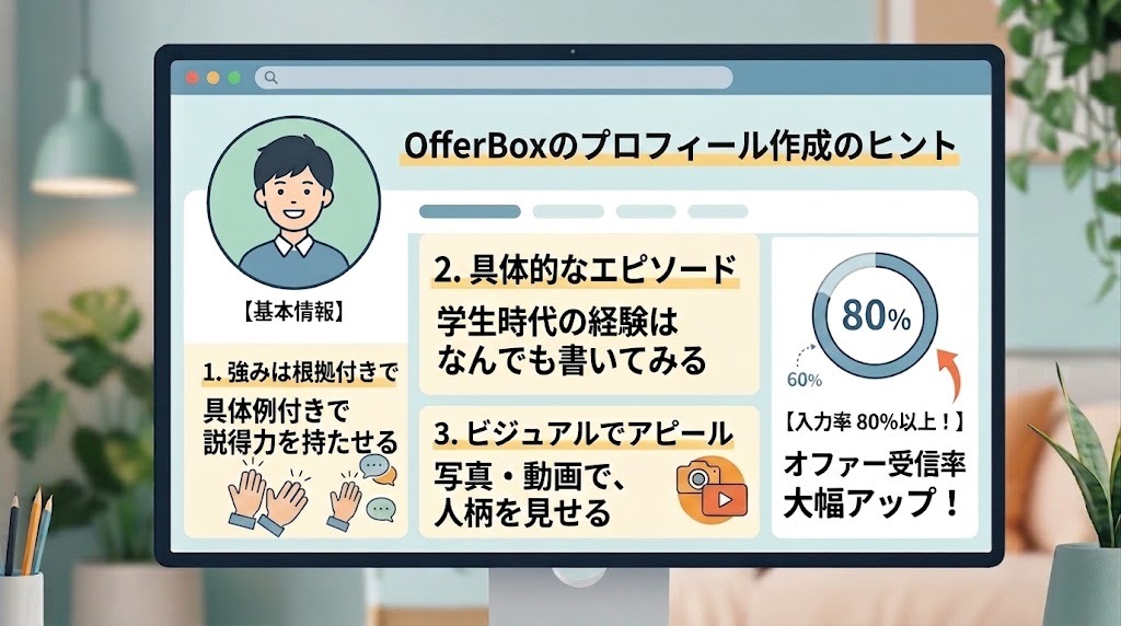 OfferBoxのプロフィール作成のヒント