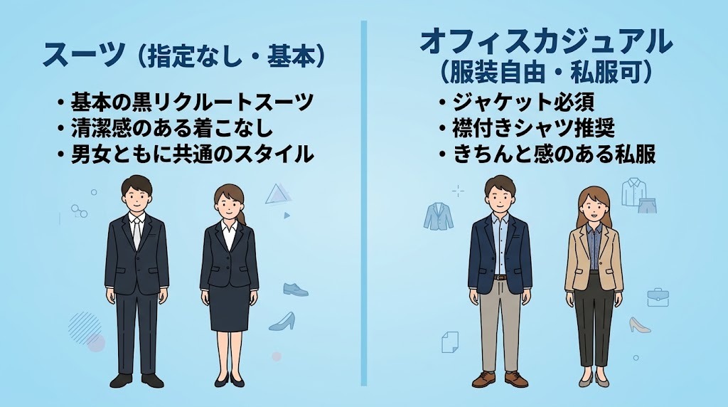 東京の就活イベントの服装例