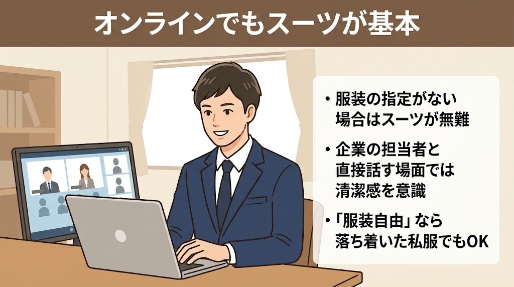 オンライン合同説明会の服装