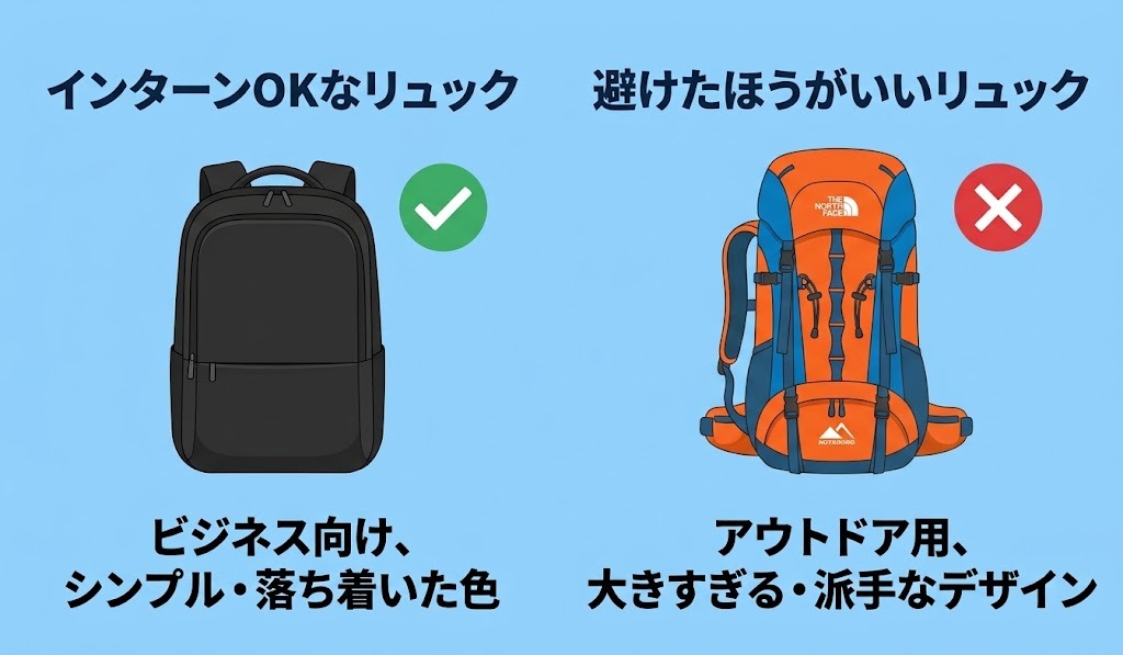 インターンでOKなリュック・NGなリュック